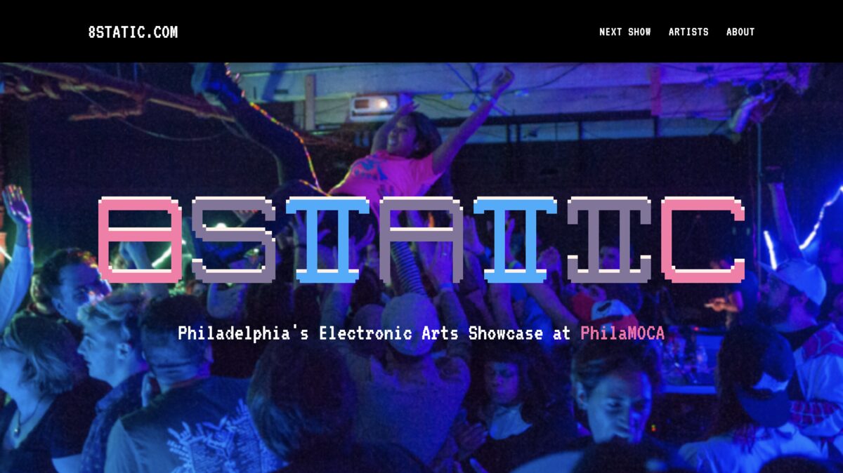 Screenshot of the 8static.com chiptune festival site